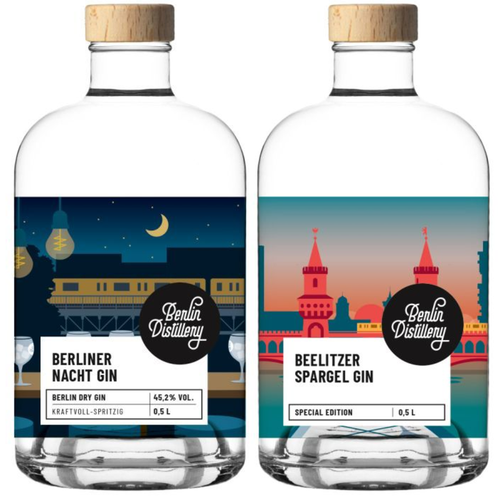 Berliner Nacht- und er Beelitz Spatgel Gin