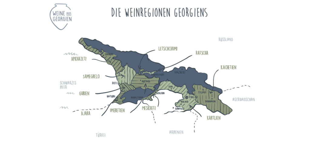 Karte Weinland Georgien