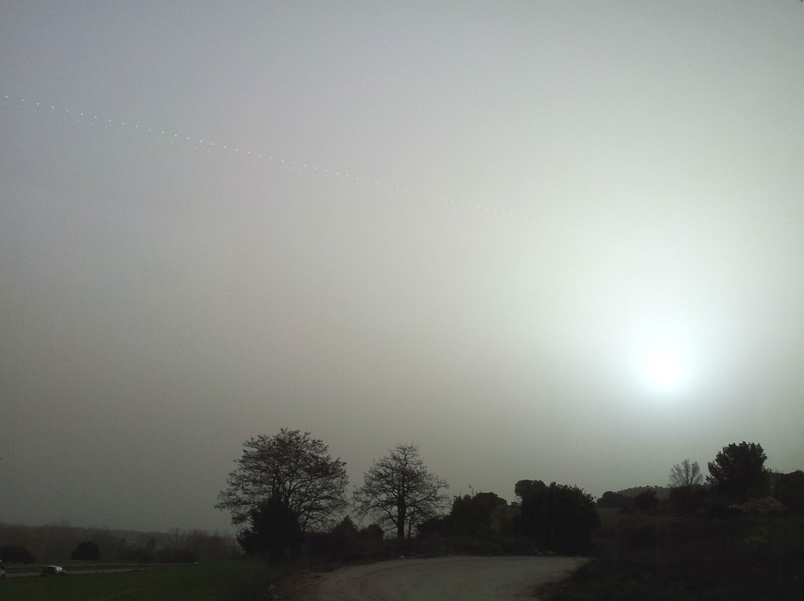 Sahara-Sand im Himmel über dem Ribera del Duero