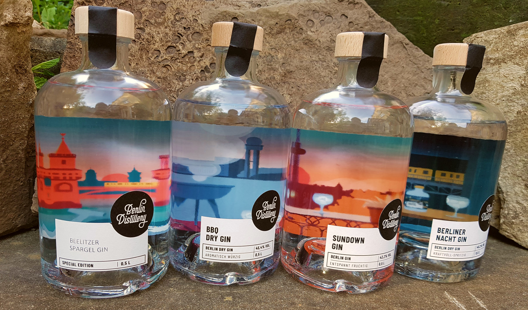 Die vier Gins auf einem Blick: Berlin Distillery